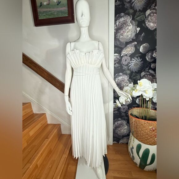Anthropologie Acler Sanna Pleated Maxi Dress/ size 4 - Picture 5 of 10